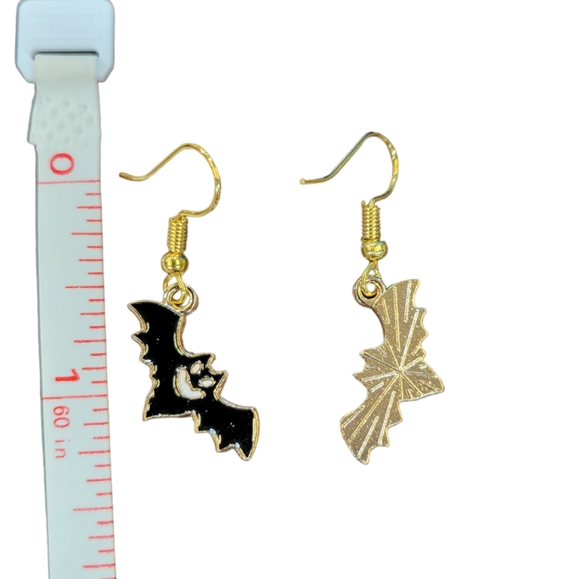 Halloween Bat Earrings - Picture 2 of 2
